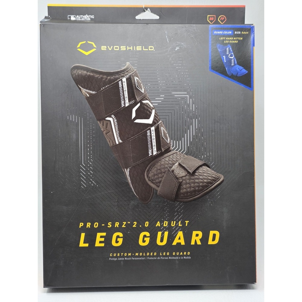 Evoshield PRO-SRZ 2.0 Baseball Softball Adult Leg Guard Blue Right Hand Hitter